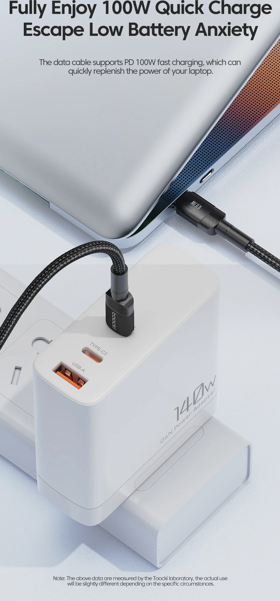 Toocki 100W Type C para USB C Cabo PD 3.0 Carga rápida 4.0 Carregamento rápido Type C para Type C para iPhone 15 Macbook Samsung Xiaomi