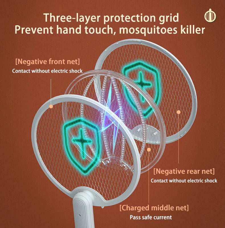 Extermine a Dengue, Cikungunya, Zica.Mata mosquito elétrico dobrável zapper raqueta mata elétrica usb recarregáve anti mosquitos.